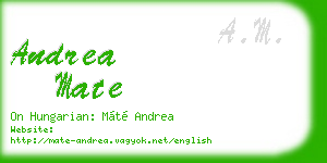 andrea mate business card