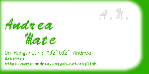andrea mate business card